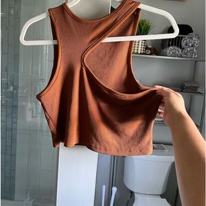 Brown crop top
